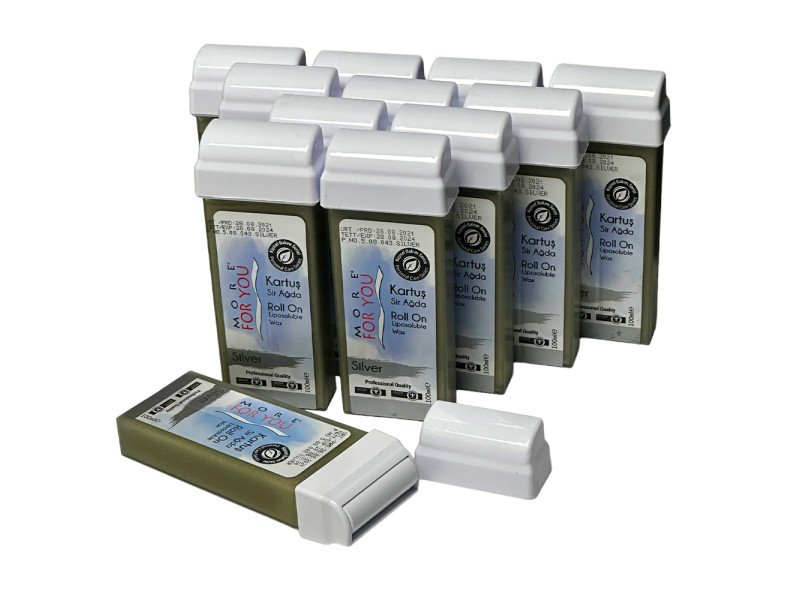 More For You Silber Roll-On Liposolubles Wachs 100ml Sanfte Haarentfernung
