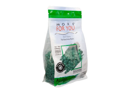 More For You Azulen Filmwachs Handbohnen 250g – Sanfte, beruhigende Haarentfernung