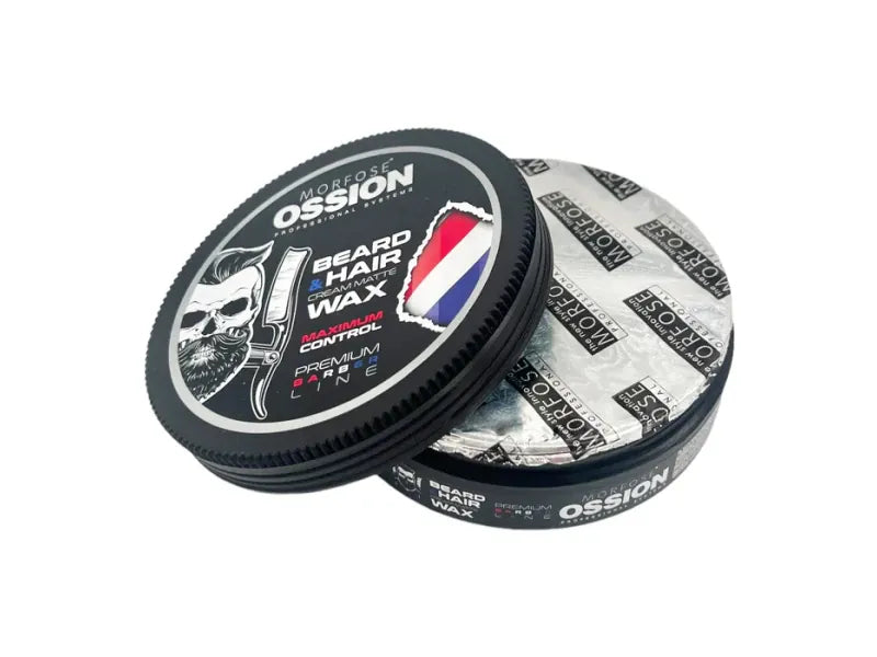 Ossion Bart- & Haarcreme Mattes Wachs: Maximaler Halt, 175ml für perfektes Styling