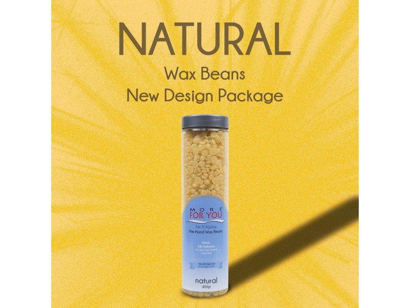 More For You Natürliche Filmwachs Handbohnen 450g für Sanfte Effektive Haarentfernung
